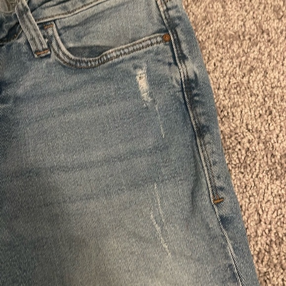 Mavi Ada Mid Rise Distressed Light Blue Wash  Boyfriend Jeans 24X25 - Picture 5 of 8